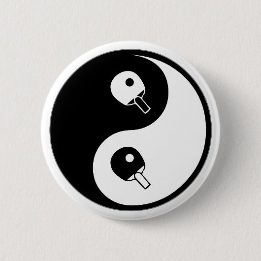 Badge Rond 5 Cm Ping-pong de Yin Yang (Devant)