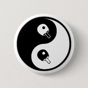 Badge Rond 5 Cm Ping-pong de Yin Yang
