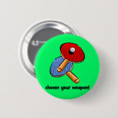 Badge Rond 5 Cm ping-pong drôle (Devant & derrière)