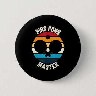 Badge Rond 5 Cm Ping Pong Master Table Tennis