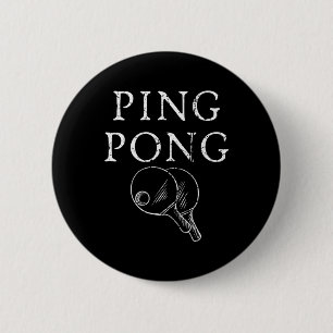 Badge Rond 5 Cm Ping Pong Players Paddle Table Tennis Sports Lover
