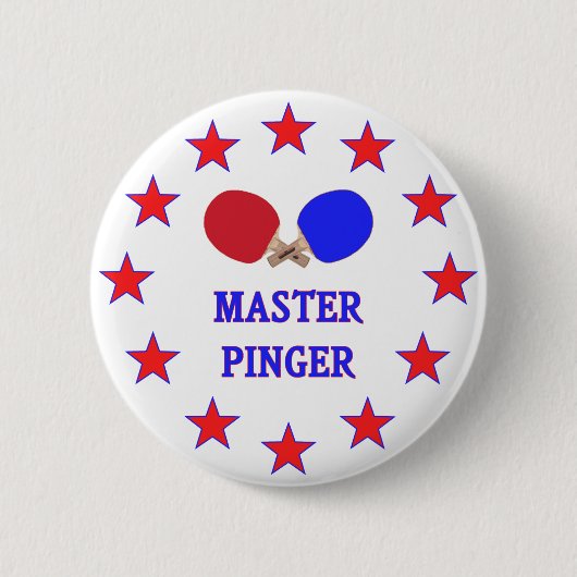 Badge Rond 5 Cm Ping-pong principal d'émetteur d'impulsions sonar (Devant)