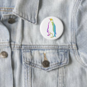 Badge Rond 5 Cm Pingouin (En situation)