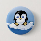 Badge Rond 5 Cm Pingouin (Devant)