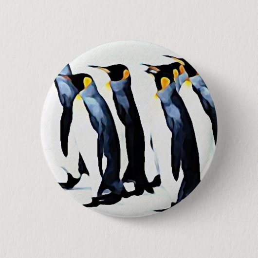 Badge Rond 5 Cm Pingouin (Devant)