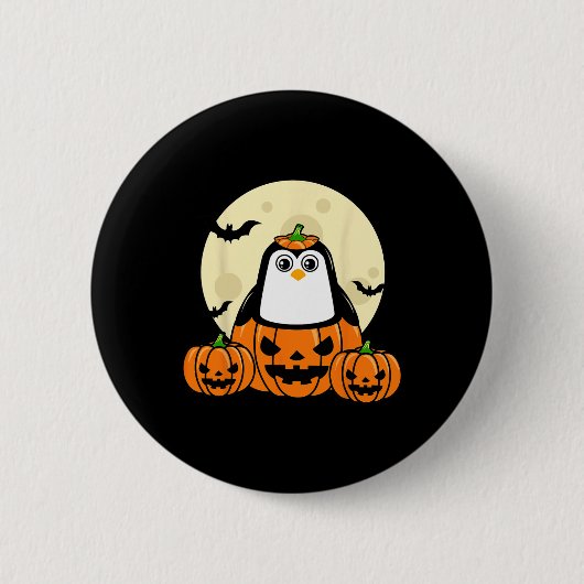 Badge Rond 5 Cm Pingouin (Devant)