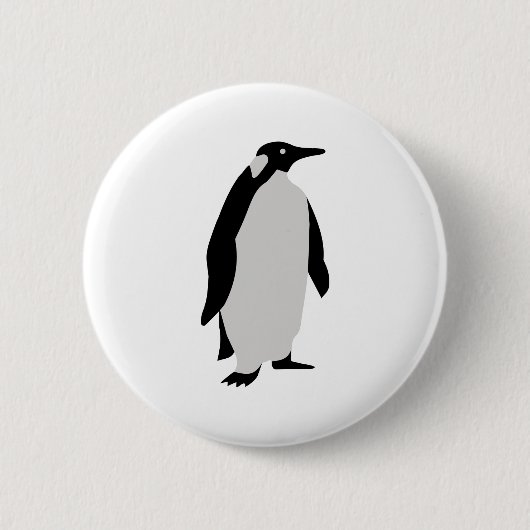 Badge Rond 5 Cm Pingouin (Devant)