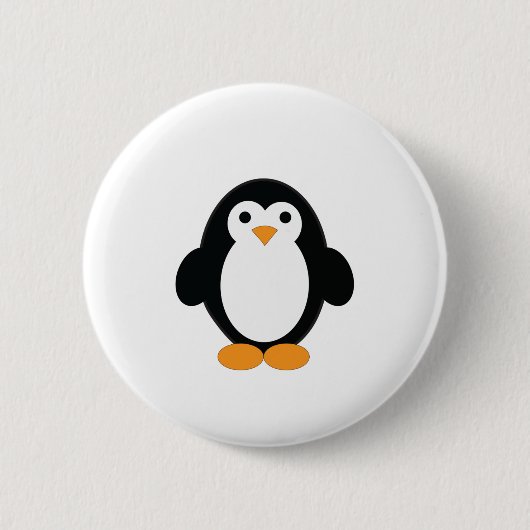 Badge Rond 5 Cm Pingouin à caricature mignonne (Devant)