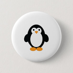 Badge Rond 5 Cm Pingouin à caricature mignonne