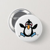 Badge Rond 5 Cm pingouin bébé heureux (Devant & derrière)