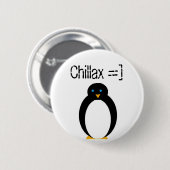 Badge Rond 5 Cm pingouin de chillax (Devant & derrière)