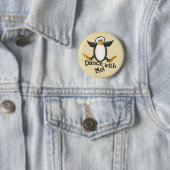 Badge Rond 5 Cm Pingouin de danse (En situation)
