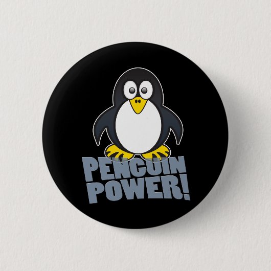 Badge Rond 5 Cm Pingouin de Linux (Devant)