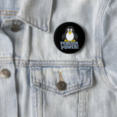 Badge Rond 5 Cm Pingouin de Linux (En situation)
