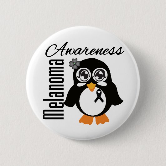 Badge Rond 5 Cm Pingouin de sensibilisation au mélanome (Devant)