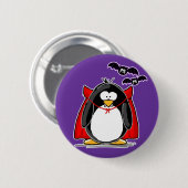 Badge Rond 5 Cm Pingouin de vampire (Devant & derrière)