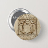Badge Rond 5 Cm Pingouin de Vitruvian (Devant & derrière)