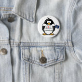 Badge Rond 5 Cm Pingouin du Michigan (En situation)