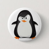 Badge Rond 5 Cm Pingouin fâché (Devant)