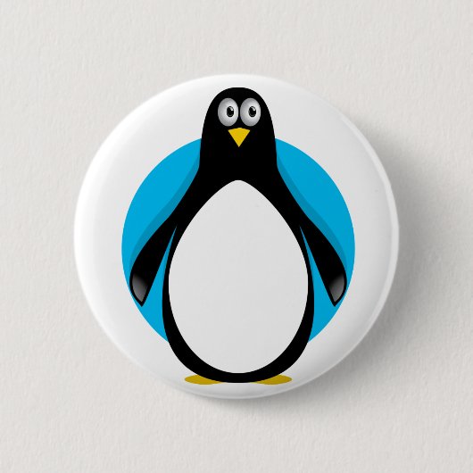 Badge Rond 5 Cm Pingouin mignon (Devant)