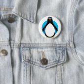 Badge Rond 5 Cm Pingouin mignon (En situation)