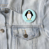 Badge Rond 5 Cm Pingouin mignon (En situation)