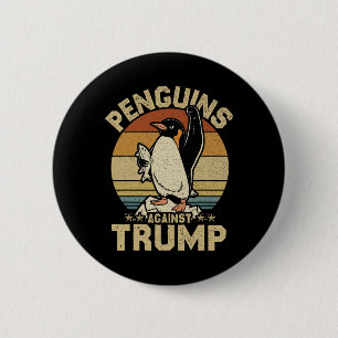 Badge Rond 5 Cm Pingouin palmes vers le haut résiste aux pingouins