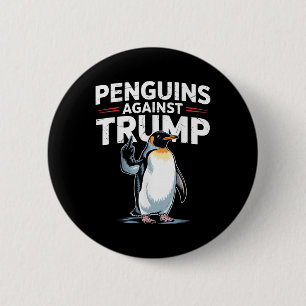 Badge Rond 5 Cm Pingouin palmes vers le haut résiste aux pingouins