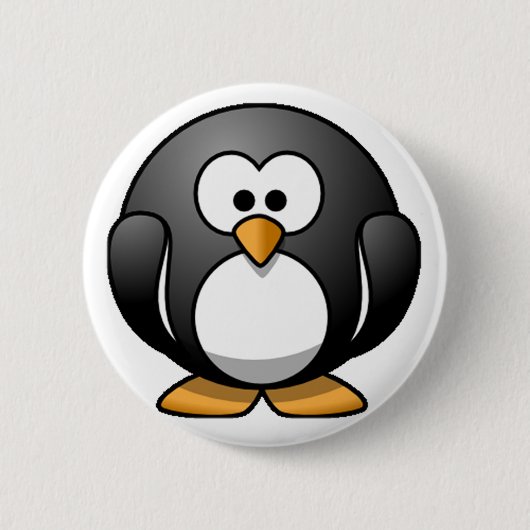 Badge Rond 5 Cm Pingouin potelé (Devant)