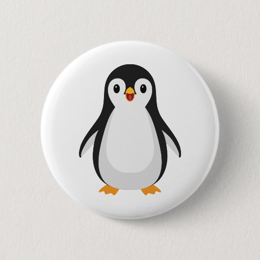 Badge Rond 5 Cm Pingouin simple (Devant)