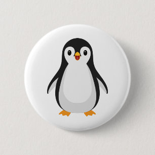 Badge Rond 5 Cm Pingouin simple