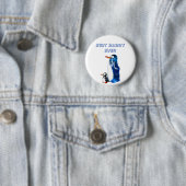 Badge Rond 5 Cm Pingouins amusants (En situation)