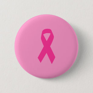 Badge Rond 5 Cm Pink Aware Ribbon