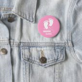 Badge Rond 5 Cm Pink Baby Chargement (En situation)