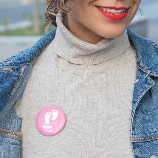 Badge Rond 5 Cm Pink Baby Chargement