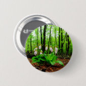 Badge Rond 5 Cm Pink Lady Slipper sauvage orchidée (Devant & derrière)