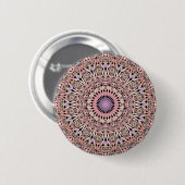 Badge Rond 5 Cm Pink Mandala design (Devant & derrière)