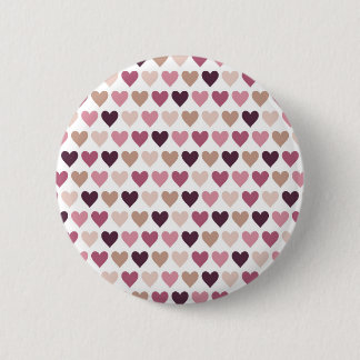Badge Rond 5 Cm Pink Mini Hearts and Plum Romantic Love Motif