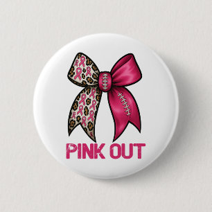 Badge Rond 5 Cm Pink Out Leopard Bow Footbyll Cancer du sein Prix