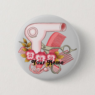 Badge Rond 5 Cm Pink Pansy Beautician 