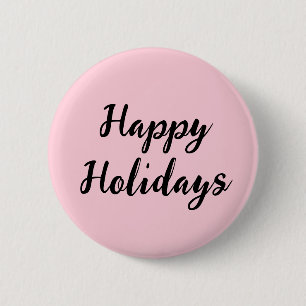 Badge Rond 5 Cm Pink pastel joyaux vacances Noël stylet simple