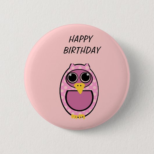BADGE ROND 5 CM PINK POLKA DOT (Devant)