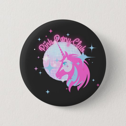 Badge Rond 5 Cm Pink Pony Club (Devant)