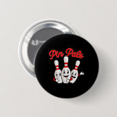 Badge Rond 5 Cm Pins - Bowling Bowling (Devant & derrière)