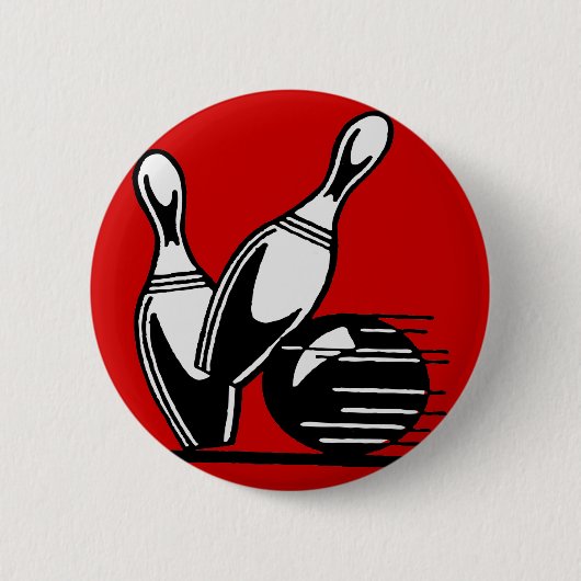 Badge Rond 5 Cm Pins de Bowling Retro personnalisables (Devant)