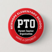 Badge Rond 5 Cm Pins PTO/PTA de l'école (Devant)