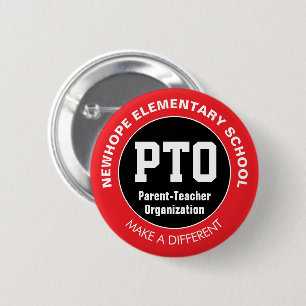 Badge Rond 5 Cm Pins PTO/PTA de l'école