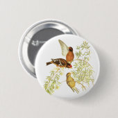 Badge Rond 5 Cm Pinson à lunettes (Devant & derrière)