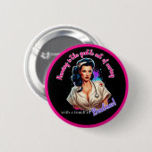 Badge Rond 5 Cm Pinup_ Infirmière Badass (Devant & derrière)