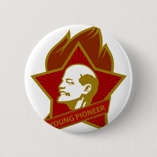 Badge Rond 5 Cm Pionnier de jeunes de la Russie CCCP URSS (Devant)